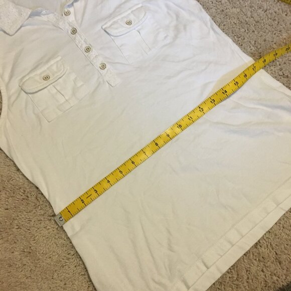 Tommy Hilfiger Preppy Cotton 1/2 Button Up Tank Top - Picture 13 of 14